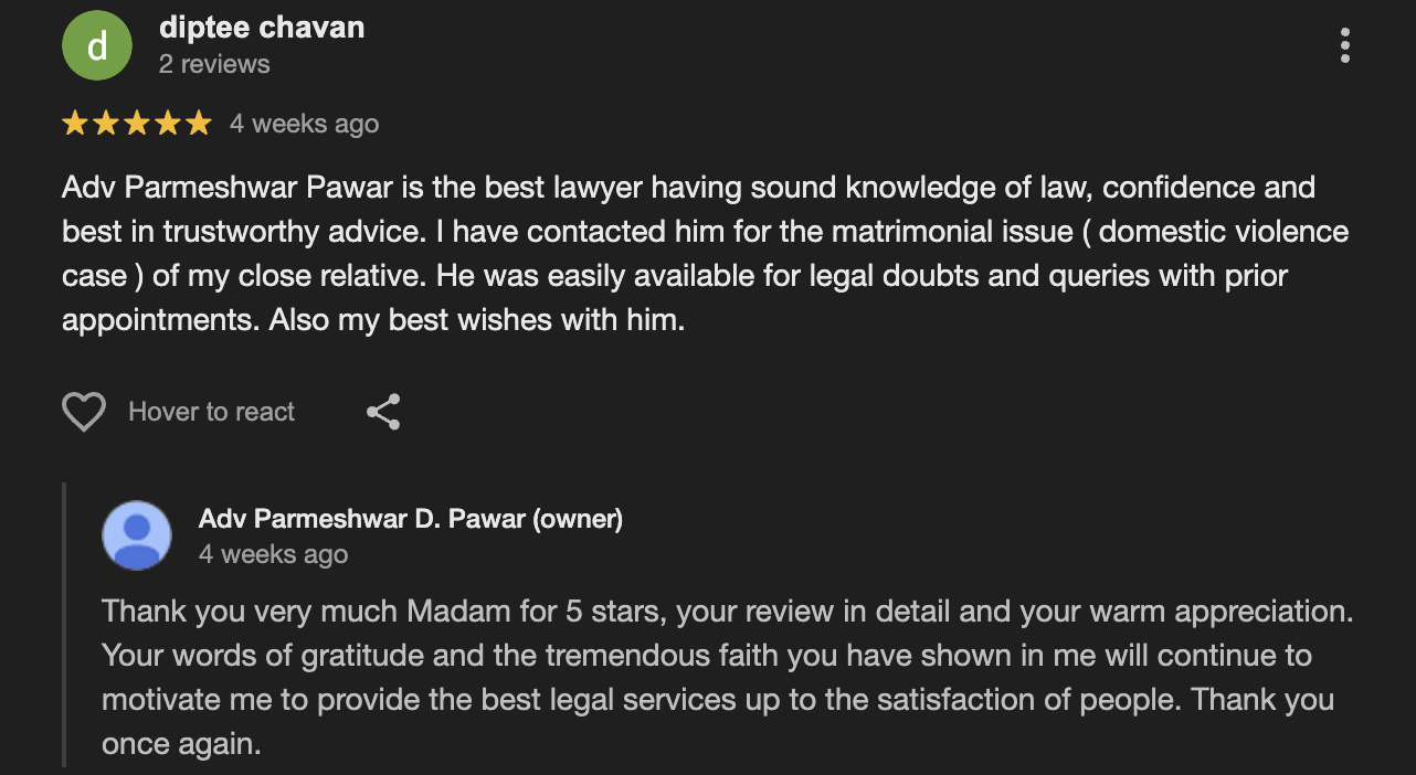 Adv-Parmeshwar-D-Pawar-client-testimonials